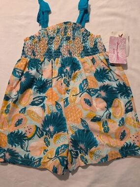 ​NWT Tommy Bahama Girls 18M Tropical Fruit Smocked Romper